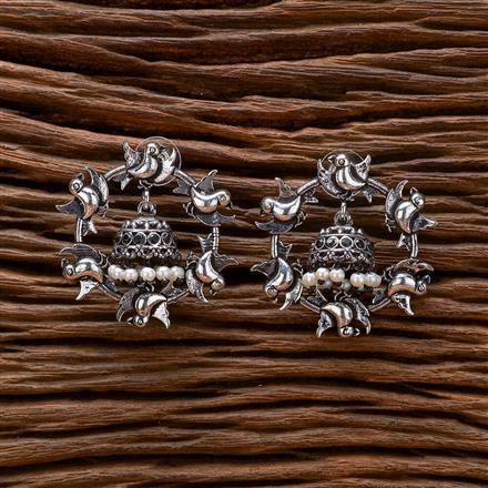 Classic Earring With Oxidised Plating