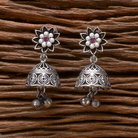 Jhumki With Oxidised Plating