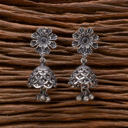 Jhumki With Oxidised Plating