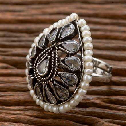 Adjustable Ring With Oxidised Plating