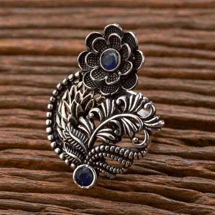 Adjustable Ring With Oxidised Plating