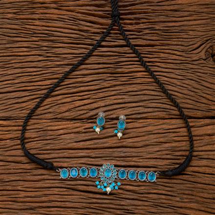 Choker Necklace With Oxidised Plating