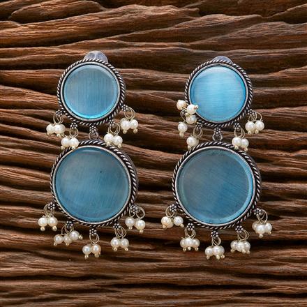 Classic Earring With Oxidised Plating