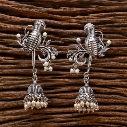 Moti Jhumki With Oxidised Plating