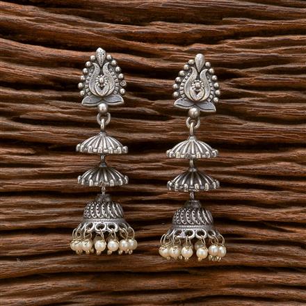 Jhumki With Oxidised Plating