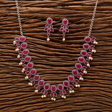 Classic Necklace With Oxidised Plating