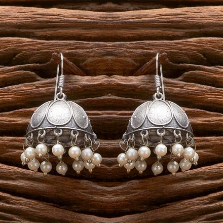 Jhumki With Oxidised Plating