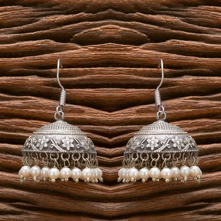 Jhumki With Oxidised Plating