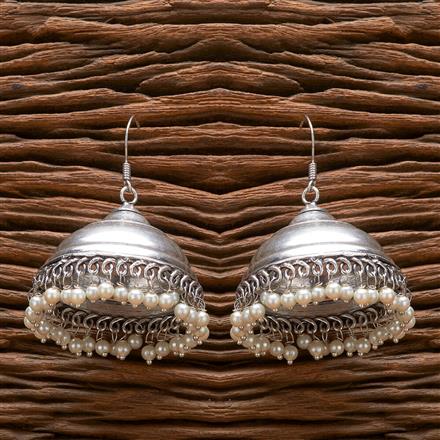 Jhumki With Oxidised Plating