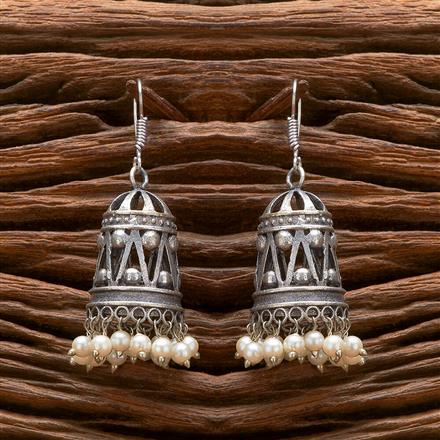 Jhumki With Oxidised Plating