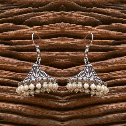 Jhumki With Oxidised Plating