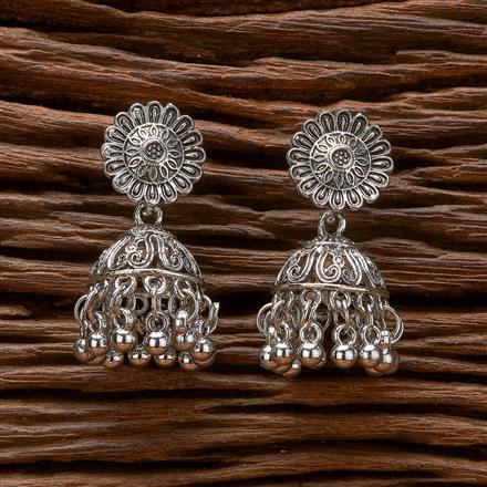 Jhumki With Oxidised Plating
