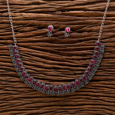 Classic Necklace With Oxidised Plating