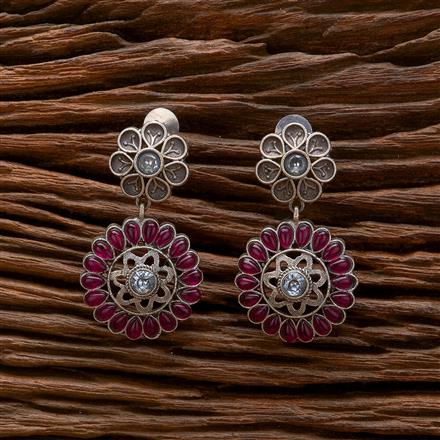 Classic Earring With Oxidised Plating
