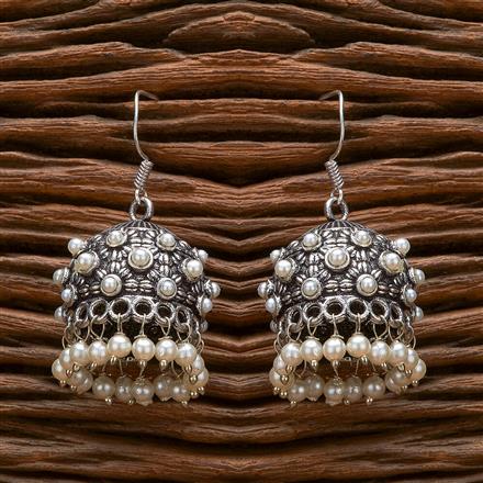 Jhumki With Oxidised Plating