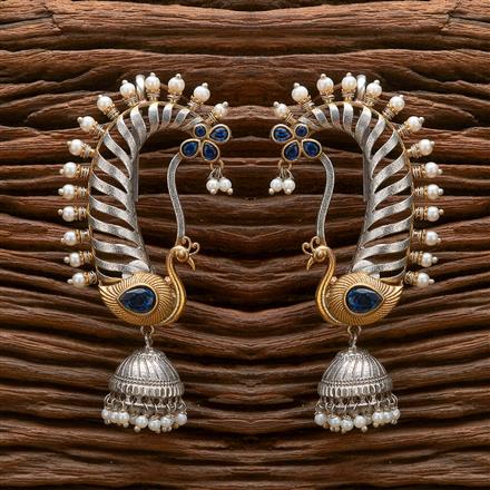 Oxidised German Silver Earring With 2 Tone Plating