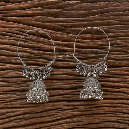 Jhumki With Oxidised Plating