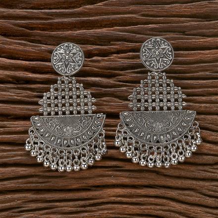 Classic Earring With Oxidised Plating