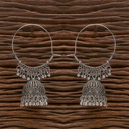 Jhumki With Oxidised Plating