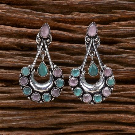 Classic Earring With Oxidised Plating