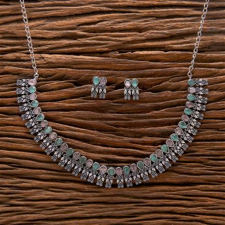 Classic Necklace With Oxidised Plating