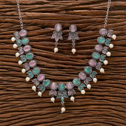 Classic Necklace With Oxidised Plating