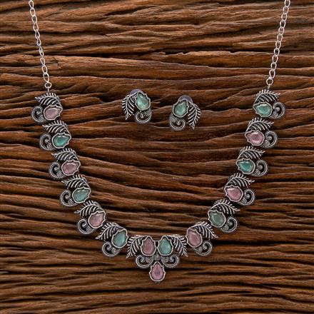 Classic Necklace With Oxidised Plating