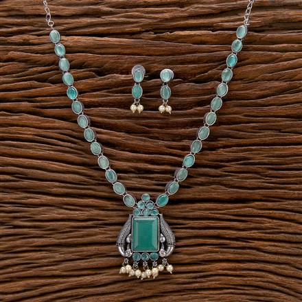 Peacock Necklace With Oxidised Plating