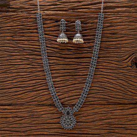 Long Necklace With Oxidised Plating