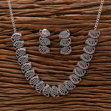 Classic Necklace With Oxidised Plating