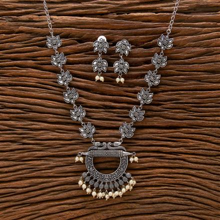 Peacock Necklace With Oxidised Plating