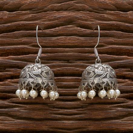 Jhumki With Oxidised Plating