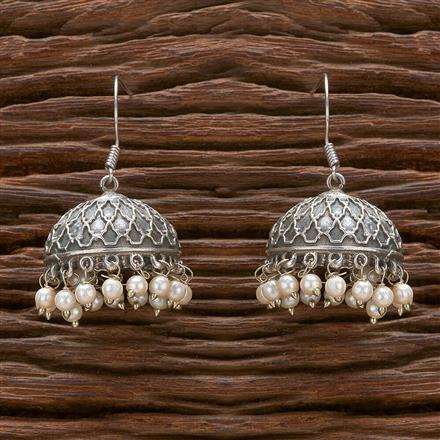 Jhumki With Oxidised Plating