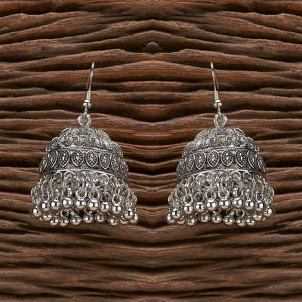 Jhumki With Oxidised Plating