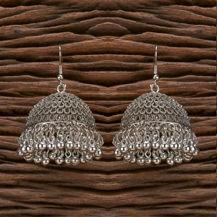 Jhumki With Oxidised Plating