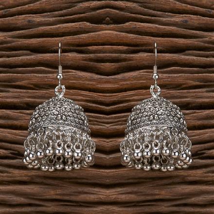 Jhumki With Oxidised Plating
