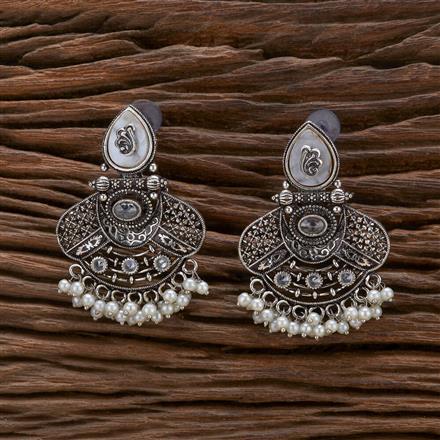 Classic Earring With Oxidised Plating