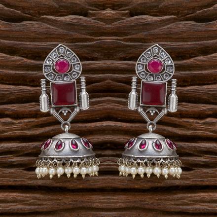 Jhumki With Oxidised Plating