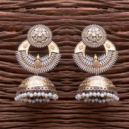 Oxidised Jhumki With 2 Tone Plating