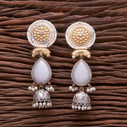 Oxidised Jhumki With 2 Tone Plating
