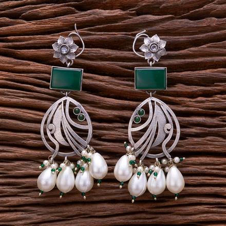 Classic Earring With Oxidised Plating