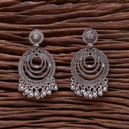 Classic Earring With Oxidised Plating