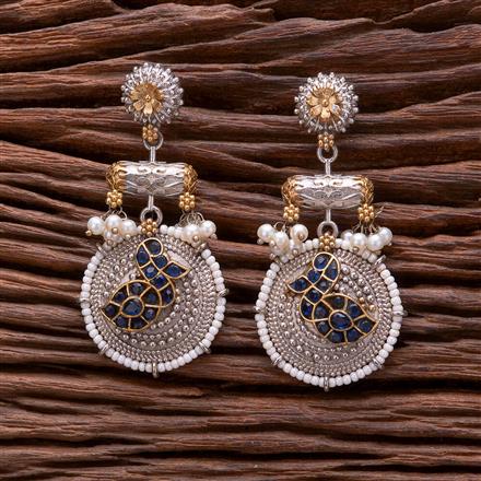 Oxidised Classic Earring With 2 Tone Plating