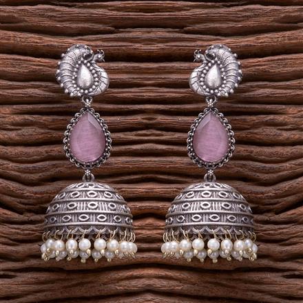 Jhumki With Oxidised Plating