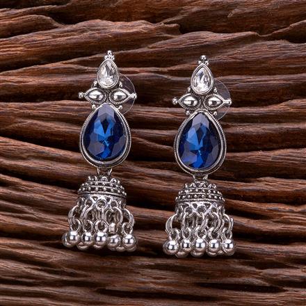 Jhumki With Oxidised Plating