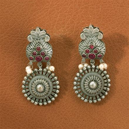 Classic Earring With Oxidised Plating
