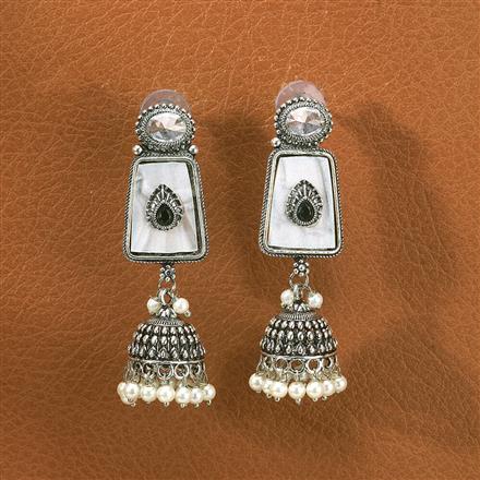 Moti Jhumki With Oxidised Plating