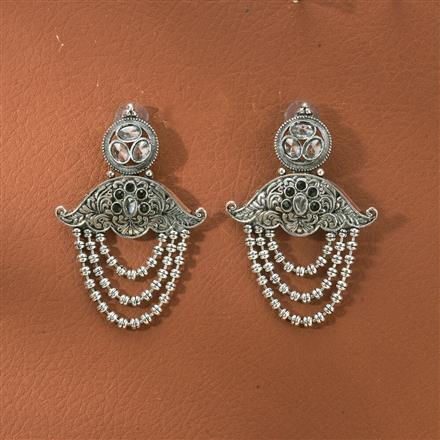 Classic Earring With Oxidised Plating