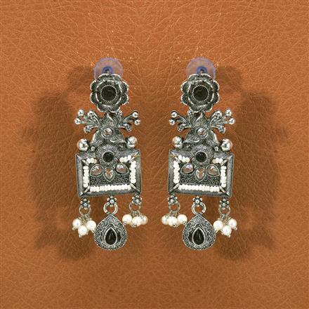 Trendy Earring With Oxidised Plating