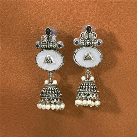 Moti Jhumki With Oxidised Plating
